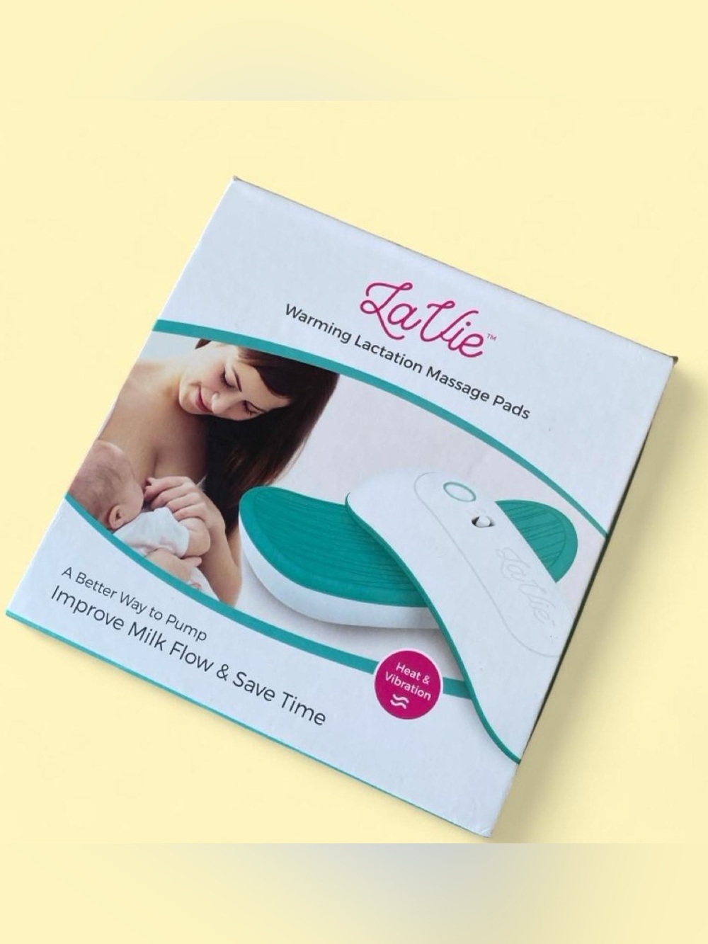 La Vie Warming Lactation Massage Pads - Teal/White